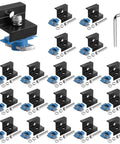 20 Pcs Solar Panel End Clamps For Standard Unistrut Heavy Duty Aluminum Mounting Brackets 30mm 35mm With Nuts Bolts