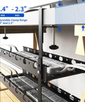 Extendable Under Desk Cable Management Tray With Clamp For Multiple Models Metal Cord Organizer installed under desk