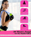 Woman holding kids jump rope set 2 pack lightweight adjustable durable jump ropes with foam grips handles for fitness training.