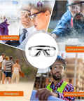 Anti Fog Safety Glasses With Clear Wraparound Lenses Scratch Resistant Eye Protection in industrial and outdoor settings