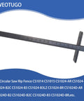 Boss Level Steel Rip Fence Guide For Circular Saws, Plug N Play Precision Edge Control Rail Replacement Part 164095 8, steel, 18-inch length.