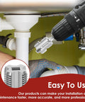 Premium Carbon Steel PVC Pipe Threader Kit for 1/2, 3/4 And One Inch Plastic Pipe Taps used with electric drill on plumbing