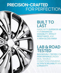 16 Inch Hubcaps Set Of 4 For Steel Wheels OEM Replacement Snap On Wheel Covers Durable ABS Black And Silver 10 Spoke Design
