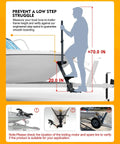 Heavy Duty Boat Trailer Steps Rock Solid Steel Tongue Access For Three By Three Or Four By Four Sizes showing height measurements for smooth boarding.