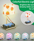 Hands On STEM Lamp Kits For Kids Ages 6 To 12, 6 Pack Bulk Science Craft Projects To Build Wooden Electric Table Lamps, Learn Circuits And Basic Electronics, Ideal For Classrooms Or Home Learning, Batteries Not Included. Wooden strawberry lamp kit on battery base