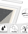 Self Adhesive Wall Molding Strips 9.8 Feet Long Flexible Pvc Border with waterproof and flexible features for DIY home decor.