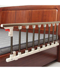 Foldable Bed Rail Safety Side Guard For Elderly And Handicap, Champagne Aluminum Alloy Bumper Bar installed on bed