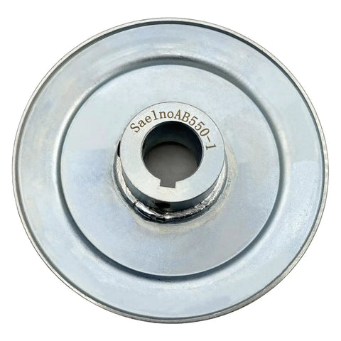 Heavy Duty V Belt Pulley 5.5 Inch OD Single Groove 1 Inch Bore For A B 5L 4L AX BX V Belts Carbon Steel Zinc Plated Motor Pulley