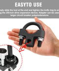Inner tie rod removal tool, U-wrench with non-slip teeth, carbon steel, 3/8" drive (Amazon brand)