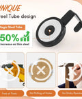 170 Lb Heavy Duty Magnetic Wreath Hanger With Steel Tube Base No Drill Door Hook for metal doors and walls, black design.