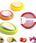 Set Of Four Reusable Fruit And Veggie Savers For Keeping Avocados Tomatoes Apples Garlic And Onions Fresh Longer In The Fridge