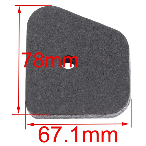 FS90R Air Filter Tune Up Kit For STIHL String Trimmers shown with dimensions 78mm by 67.1mm, black foam material.