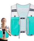 Woman wearing Go To Hydration Vest For Running And Trail Gear With Multiple Pockets Lightweight Hydration Backpack, shown front view