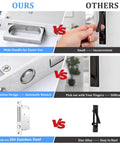 2 Pack 5.5 Inch Pocket Door Edge Pull With Push Automatic Pop Up Switch Hidden Flush Handle Sliding Door Pull Hardware black and silver comparison view