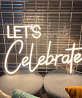 Celebrate LED Neon Sign for Wall Decor Indoor Bedroom Home Glow Up Light Up Sign Large Backdrop 23.6 Inch Warm White Flex Neon Lights