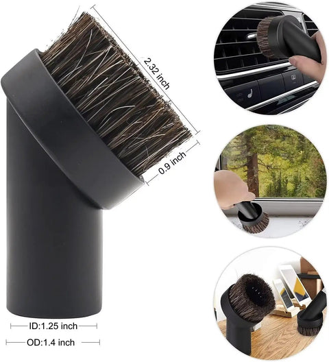 15 Piece Universal Vacuum Attachments And Brushes Kit For Shop Vac Accessories DIY Friendly with 1.25 Inch Brush Tool