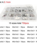 500 750 1200Pcs M2 M3 M4 M5 M6 M7 M8 Ultra Thin Stainless Steel Flat Washers Set Slim Low Profile Shim Gasket Assortment Kit 304 Stainless Set A Great For Electronics Assemblies Auto Repairs Machinery And Projects. Clear organizer box of 0.1mm stainless flat washers, 750pcs