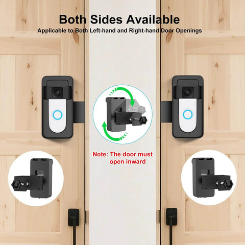 Anti Theft Doorbell Mount For Battery Video Doorbell Models 1 2 3 3 Plus 4 Plus Pro 2020 Release 2024 Release Adjustable No Drill showing dual mount option