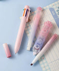Pink Cat Paw Stationery Set Must Have For School And Office Cute Kawaii Desk Supplies With 9 Pieces Including 6 In 1 Ballpoint Pen