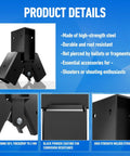 Beefy Heavy Duty 2x4 Target Stand Brackets For AR500 Targets Hanger Saw Horse Brackets For 2x4 Wood Adjustable A Frame Leg Base Steel 2 Pack Built For Quick Tool Free Setup