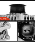 Close-up of Beefed-Up 150Amp 12V Alternator For Dodge Journey 2009 2010 V6 3.5L With 6-Groove Pulley and connector