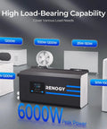 2000W Pure Sine Wave Inverter Charger For Off Grid Power System With 12V DC To 120V AC Output, 6000W Surge displayed