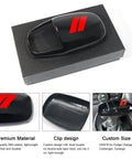 Gear Shift Knob Head Cover for Dodge Charger Challenger Durango ABS Interior Shell Insert Decoration Protector with Red Trim Easy Snap On Install No Tape Custom Fit Car Accessory Upgrade displayed on packaging