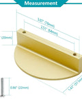 Brushed Brass Half Moon Cabinet Pulls 4 Pack Semicircle Drawer Handles With Screws 3.07 Inch Overall Length And 2.51 Inch Center To Center