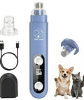Smooth Sail Five Speed Dog Nail Grinder With Bright Led And Dust Bucket For Zero Drama Furbaby Paw Care, USB powered, quiet tool with accessories.
