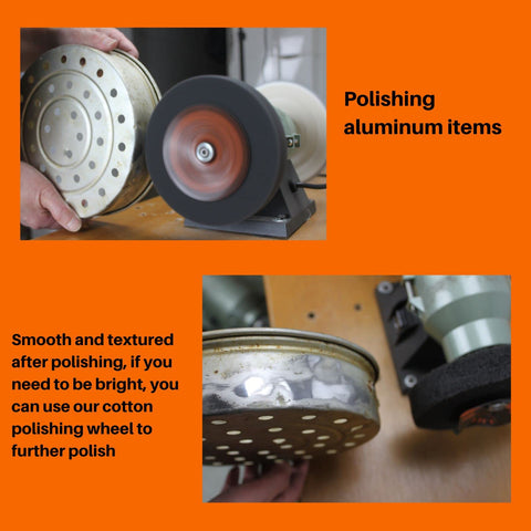 6 Inch Nylon Fiber Buffing Wheel 5P Hardness For Bench Grinder Polishing Copper Aluminum And Metal Like A Pro 180 Grit