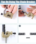 Using chain breaker for 35 Roller Chain 140 Links Mini Bike Chain Tensioner Replacement For Coleman CT100U