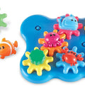 Ocean Wonders Build And Spin Gears Toy Set, 17 Piece Preschool STEM kit with colorful rotating gears and sea creatures