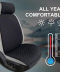 Linen Front Seat Covers Breathable Soft Cloth Car Seat Protector Universal Fit For Cars Vans SUVs Trucks 2 Pack Black Easy Install And Clean Durable And Comfy with comfort icons