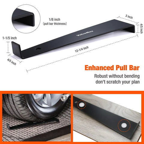 Laminate Wood Flooring Installation Kit with enhanced pull bar showing dimensions and durability