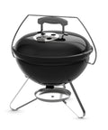 Smokey Joe 14 Inch Portable Charcoal Grill With Tuck N Carry Lid Lock And Durable Porcelain Enamel Finish For Outdoor Cooking