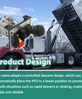 Power Take Off PTO Hoist Air Shift Control Valve in truck trailer hydraulic system during operation