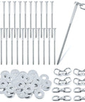 Lag Screws Three Eighths Heavy Duty Bolts With Chain Links And Washers Tent Stakes Kit For Burning Man Camping Desert Parties