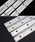 24 Inch Stainless Steel Continuous Hinge Two Pieces Heavy Duty Piano Hinges With Holes For Boats Cabinets Storage Boxes Doors And Windows Includes 48 Screws Surface Mount Ready Long Blade Polished Silver 60cm