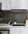 White Grey Marble Peel And Stick Contact Paper 24 Inch By 394 Inch Glossy Self Adhesive Marble Wallpaper for kitchen cabinets
