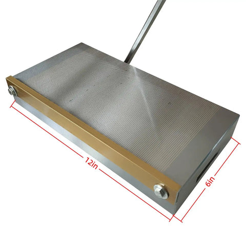 Beefy 6 By 12 Inch Rectangular Magnetic Chuck With High Density Fine Pole Design Delivers 100-120 N/cm2 Holding Power For Surface Grinders Milling Machines And EDM Workholding, 6x12in