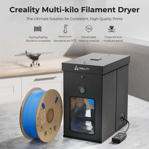 Large Capacity Filament Dryer Box For 1Kg To 5Kg Spools With Fast 70 C Heating, Detachable Chamber Heater, Moisture Proof Storage