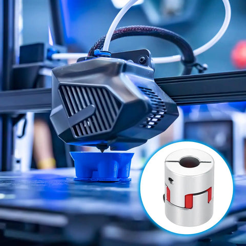 Durable Aluminum Shaft Coupler 6mm to 8mm Flexible Spider Coupler L25mm x D20mm for 3D Printers and CNC Routers, easy install