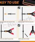 Step-by-step guide for using the Built Tough 47 Piece Plastic Rivet Gun Kit for Auto Repairs with manual riveter images.
