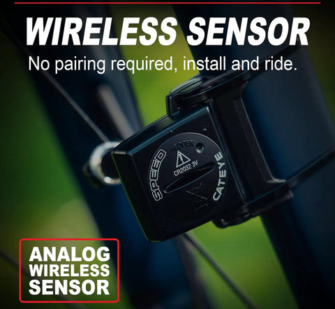 Velo Wireless Bike Computer With Real Time Speed And Pace Arrow, Max And Average Speeds, Total And Trip Distances, Elapsed Time, Calorie Burn, Clock, And Manual Odometer Setting For Easy Battery Swaps, Sleek Black wireless sensor.