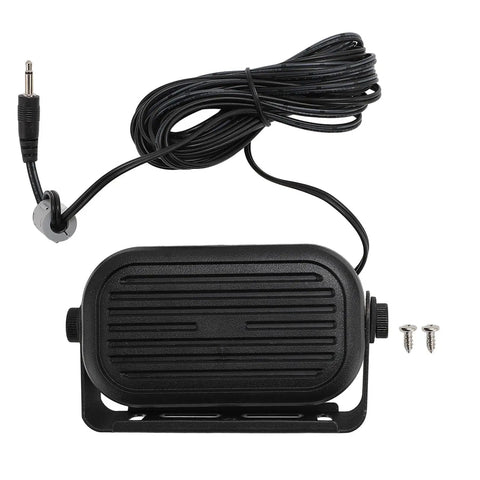 3.5mm Car External Speaker For CB And Ham Radio, Mini External Speaker With 14.76ft Cable, Loud Clear Audio, ABS metal body