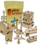 Totally Hands On 8in1 Physics Woodcraft Kit For Kids And Curious Learners Featuring Skeleton Model Periscope Balance Bird And Star Night Light Plus DIY STEM Projects Safe Durable Wood Parts Easy Step By Step Illustrated Build Guide wooden pieces