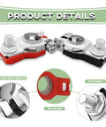 Top Shelf Battery Terminal Connectors For Nissan Altima Maxima Sentra Owners, positive negative clamps with stainless steel design.