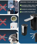 Automatic Water Dispenser For 5 Gallon Bottles With USB C Rechargeable Electric Pump And Digital Display with lockable spout