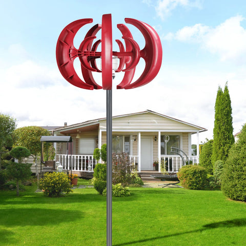 4500W Vertical Axis Wind Turbine Kit For Home Off Grid Power, 5 Blade 12V Generator, Hybrid System For Streetlights