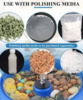 Vibrating Polisher For Jewelry And Metal Parts Low Noise Electric Tumbler Polishing Machine with various polishing media